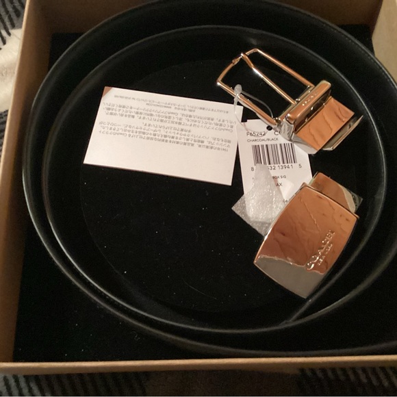coach belt men MPLQ belt box sig black new in box F65242 - Picture 4 of 10
